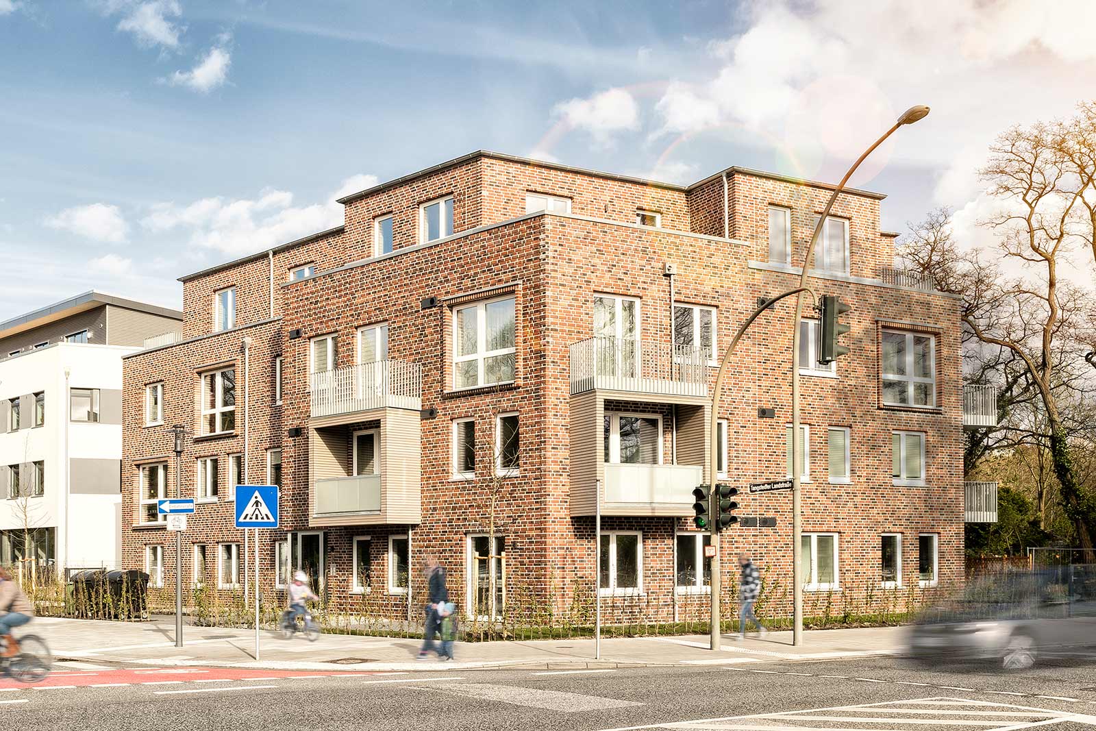 KFW-40 Mehrfamilienhaus in Hamburg-Langenhorn Seitenansicht