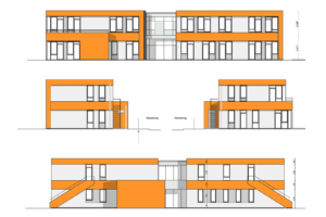 Ansichten, Neubau einer Kita in Bohnsdorf