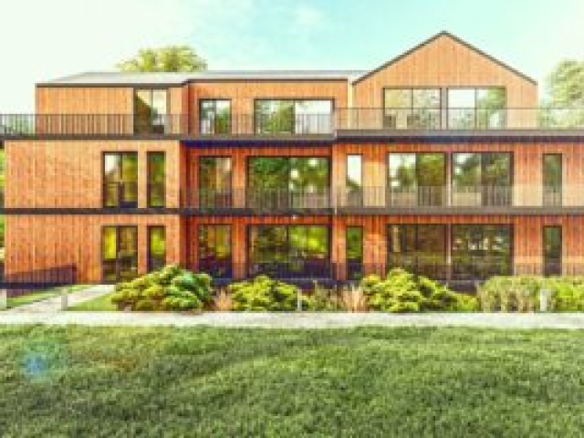 Visualisierung, Seitenansicht: Neubau Mehrfamilienhaus 49 Wohnungen